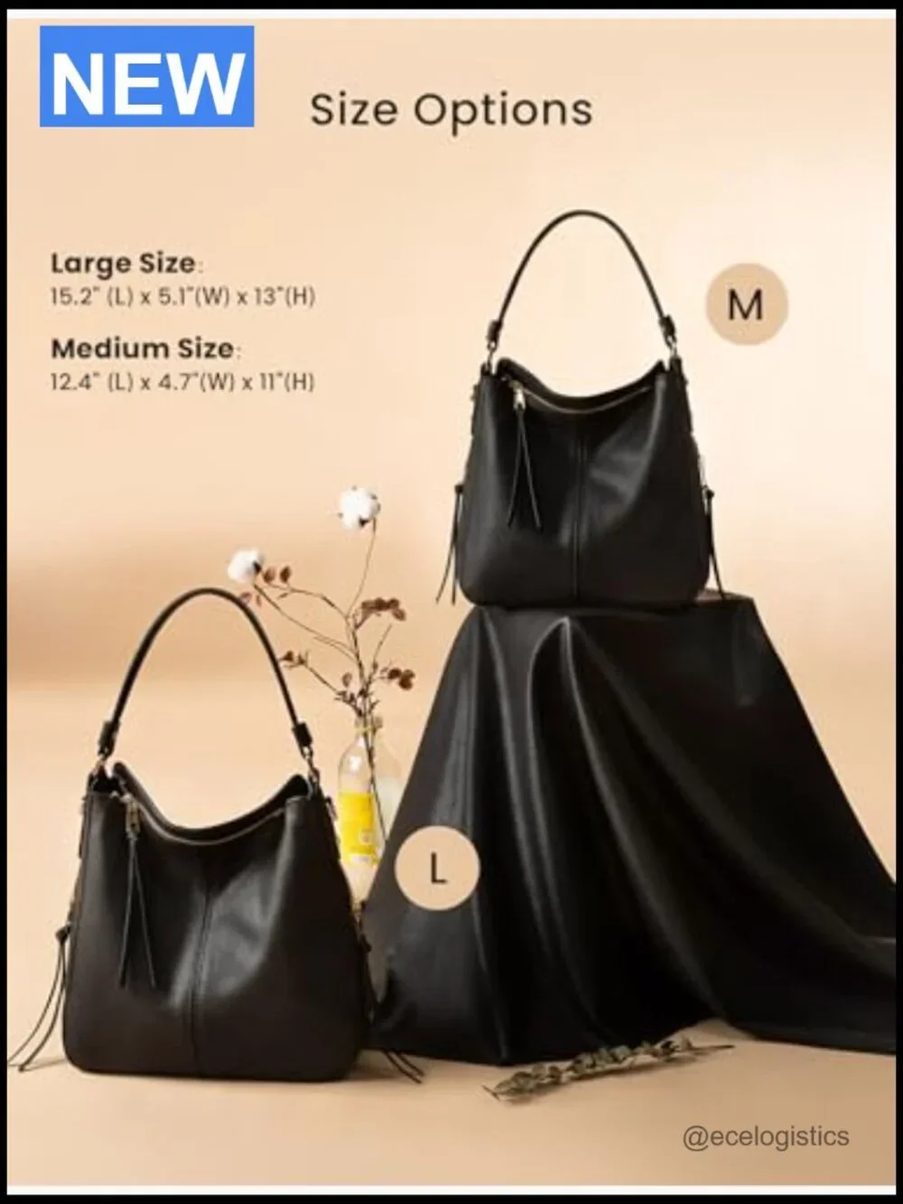 Faux Leather Hobo Crossbody Bag Large Retro Shoulder Purse Tote